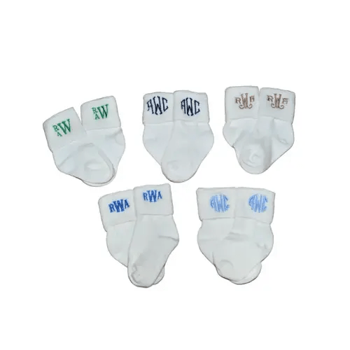 "K" Monogram Baby Socks