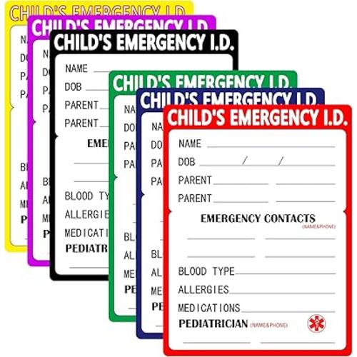 30 Park Infant I.C.E. (in Case of Emergency) 3x4 Inch-Car Seat Sticker Safety Information Child Emergency Contact Car Seat Safety Alert Attachment Tag Stickers