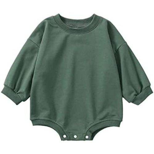 Baby Boy Girl Bubble Shirt Romper Outfit Short Sleeve Summer Bodysuit Top Newborn Oversized Crewneck Jumpsuit