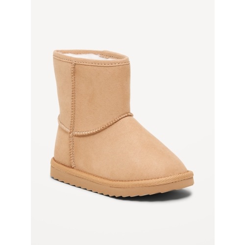 Faux-Suede Faux-Fur Lined Boots for Toddler Girls