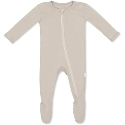 Soft Baby Bamboo Viscose Footie Pajamas, Zipper Closure, 0-24 Months