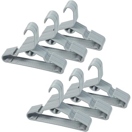 60pcs Grey Baby Nursery Closet Hangers,Non-Slip Laundry Infant Pant Hanger for Newborn Clothes Gift,Stackable Hangers,Save Space Ultra-Thin Child Coat Hanger for Girl Boy Toddler Kid