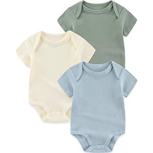 Newborn Baby Boy Girl Bodysuits Short Sleeve Summer Infant Clothes 0-12 Month