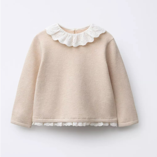LACE KNIT SWEATER - Light beige | ZARA United States