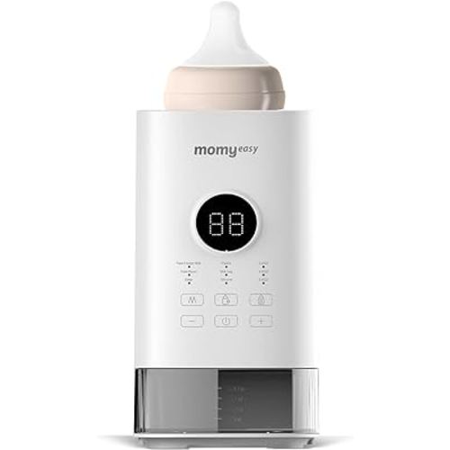 MOMYEASY Bottle Warmer, Fast Baby Bottle Warmer for Breastmilk & Formula, Milk Warmer with Accurate Display Timer, Thaw, Temperature Control 24H Keep Warm and Auto Shutoff