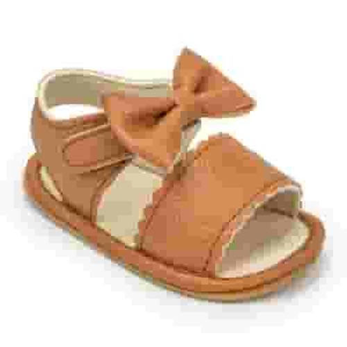 Meckior Baby Girls Sandals Rubber Sole Infant Summer Bow-Knot Shoes for First Walker 0-18 Months