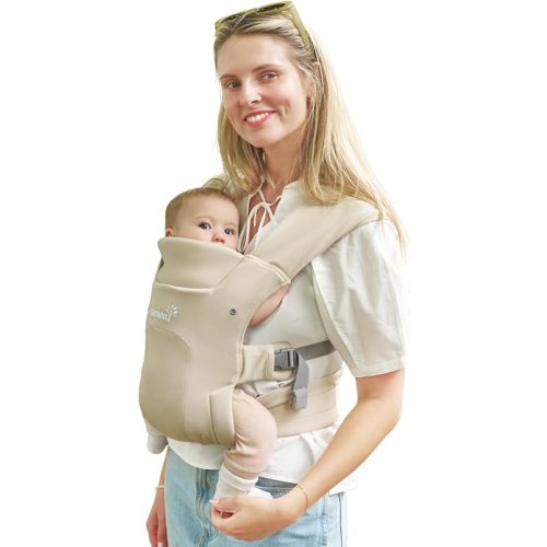 GROWNSY Baby Carrier, Cozy Baby Wraps Carrier, Ergonomic Baby Carrier Newborn to Toddler with Head Support, Cream