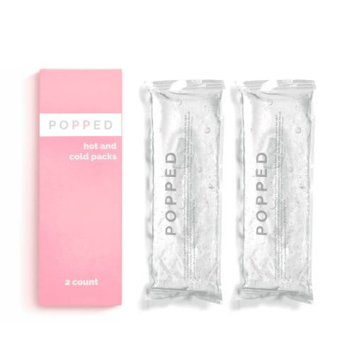 Popped Reusable Hot and Cold Packs for Postpartum Care (9"x3"), 2 Count