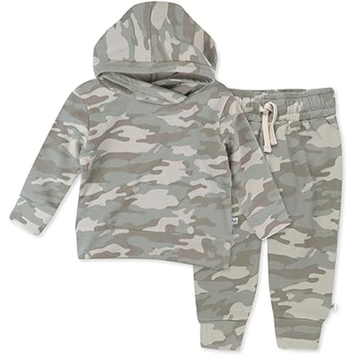 HonestBaby Multipack Pullover Hoodie Sweatshirt Jogger Sweatpant Sets Organic Cotton Baby, Toddler, Boys, Girls, Unisex