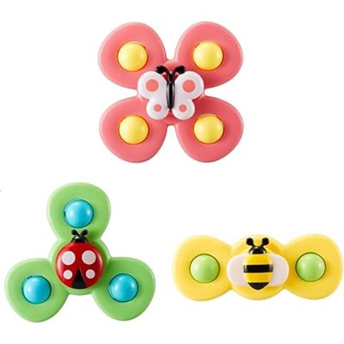 Spinner Toys for Babies |Suction Cup Spinners for Babies |Baby Fidget Spinner Suction Bath Toys for Kids Ages 1-3 |Baby Spinners with Suction Cups