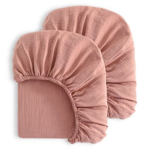 2 Pack Cotton Crib Sheets, Double-Layer Soft Fitted Sheets for Crib & Toddler Mattresses - NTBAY