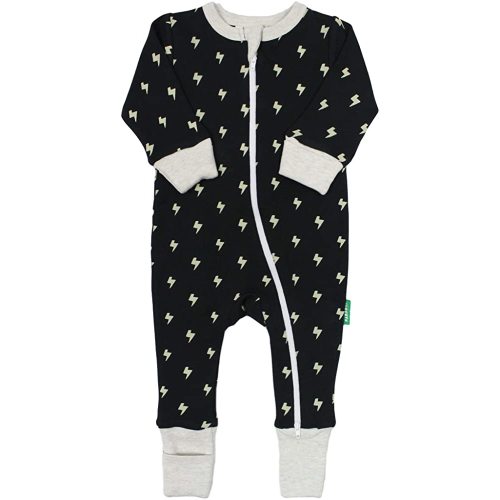 Signature Print '2-Way' Zip Romper - Long Sleeve