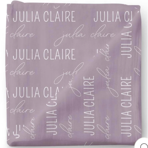 Personalized Baby Name Swaddle Blanket