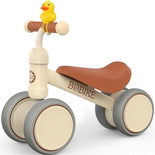 Baby Balance Bike Toys for 12-36 Months Kids Toy Boy and Girls Gifts Toddler Best First Birthday Gift Children Walker No Pedal Infant 4 Wheels Bicycle (Classic, White)