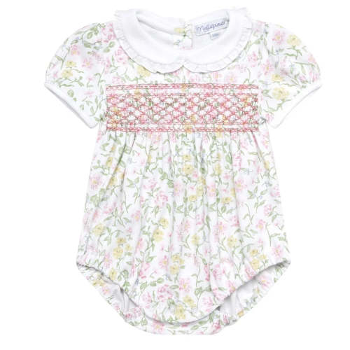 Berry Wildflowers Smocked Bubble