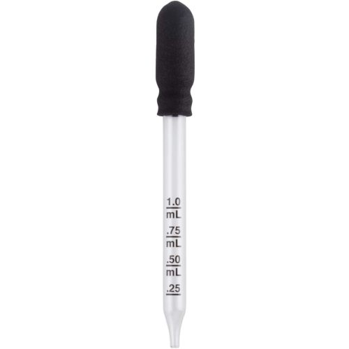 EZY DOSE Ear and Eye Medicine Dropper For Liquid & Medicine, 1mL Capacity Calibrated Glass, Deliver Correct Dose, Clear, BPA Free