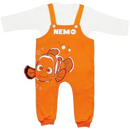 Finding Nemo Cotton Baby Overall /Romper With Long Sleeve Tshirt For Newborns & Infants – 2 PIECES - Unisex