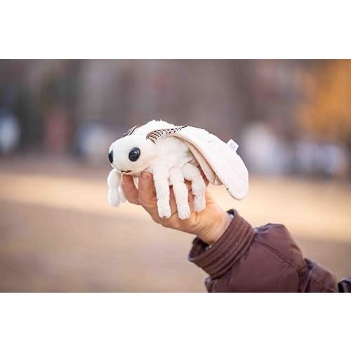 TAMMYFLYFLY Lifelike Moth Plush Toy,Cute Poodle Moth Stuffed Animal, Insect Model Toy, 7 Inches Soft Toy