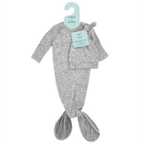 Snuggle Knit Gown and Hat Set - Heather Grey by aden+anais |  Gifts | www.chapters.indigo.ca