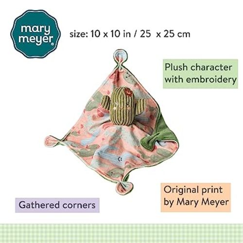 Mary Meyer Soothie Security Blanket, 10 x 10-inches, Sweet Cactus