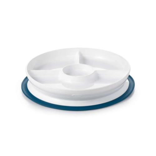 OXO Tot Stick & Stay Suction Divided Plate-Tot Navy