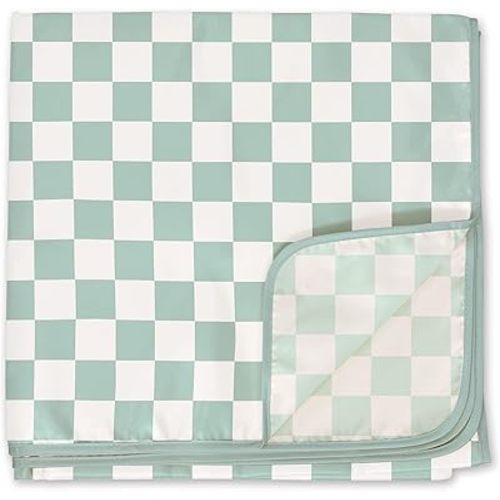 Tiny Twinkle Mess-Proof Splat Mats for Under high Chairs or Table Cover Art Projects for Baby and Toddler - Waterproof, Washable Floor or Table Splash mat 51" x 51" (Sage)
