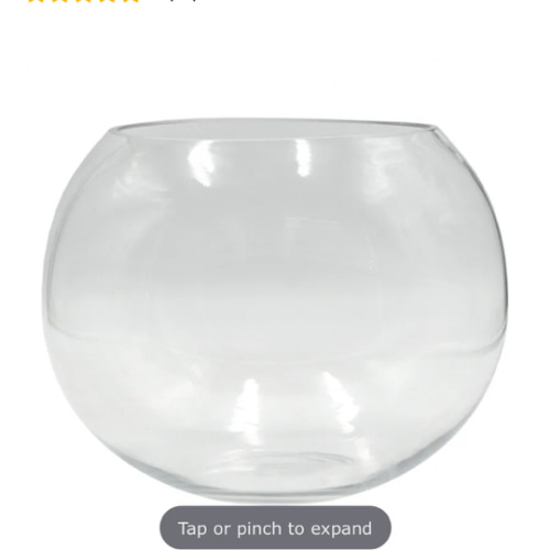 Clear Glass Vase, 10"