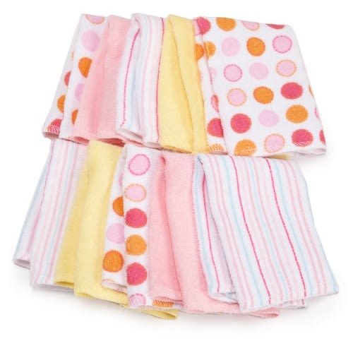 Spasilk 10 pack Soft Terry Washcloth - Pink