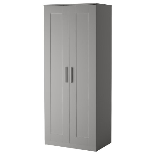 BRIMNES Wardrobe with 2 doors - gray 30 3/4x74 3/4 "