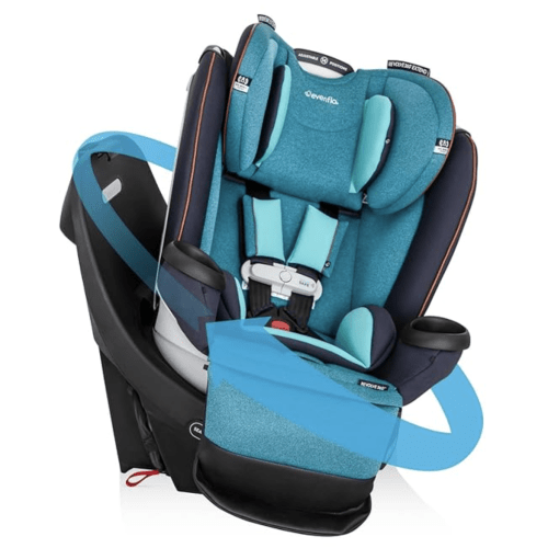 Evenflo Gold Revolve360 Extend All-in-One Rotational Car Seat with SensorSafe (Sapphire Blue)