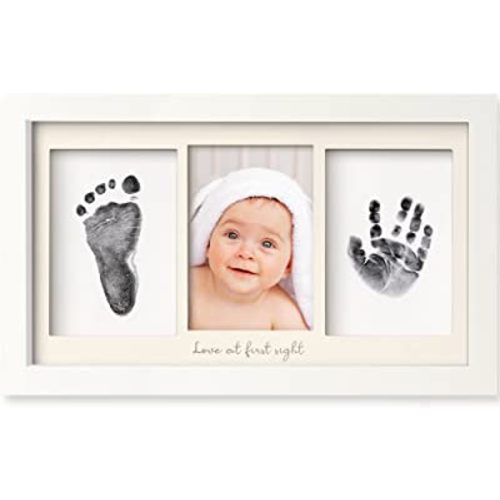 Inkless Baby Hand And Footprint Kit - Ink Pad for Baby Hand and Footprints,Dog Paw Print Kit,Dog Nose Print Kit,Clean Touch Newborn Print Kit,Baby Registry,Baby Shower Gifts,Girls,Boys (Alpine White)