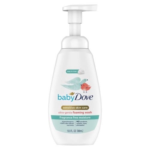 Baby Dove Fragrance Free Moisture Baby Body Wash & Shampoo, Hypoallergenic for Eczema-Prone Skin - 13.5 fl oz