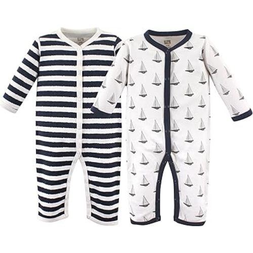 Hudson Baby Cotton Union Suit, 2 Pack Pants