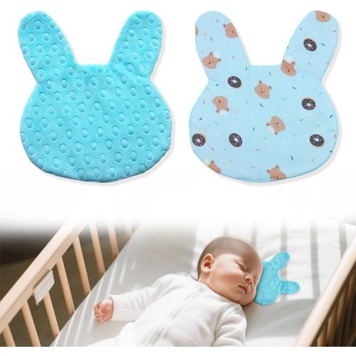 2 Pack Scented Comfort Rabbit for NICU Babies, Soft Bonding Companions to Ease Separation Anxiety, Keeps Mom’s Scent Close for Preemies & Newborns, Infant Preemie and Parent Bonding NICU Gifts (Blue)