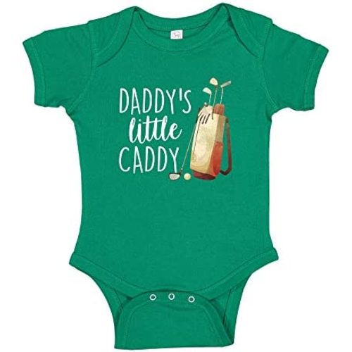 Daddy's Little Caddy Golf Baby Bodysuit One Piece or Toddler T-Shirt for Golfer Dad