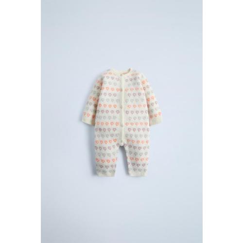 HEART KNIT JUMPSUIT - Ecru | ZARA United States