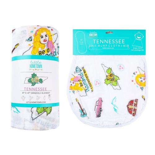Tennessee Baby Muslin Swaddle Blanket & Burp Cloth - Buy Now – Little Hometown