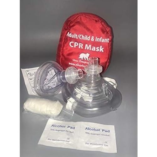 1 Soft Shell Adult/Child/Infant CPR Rescue Masks with 2 valves