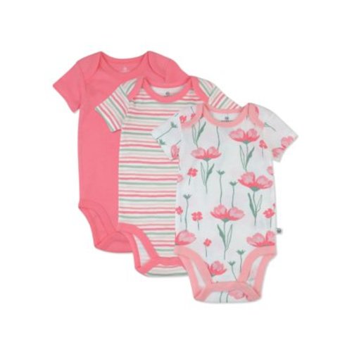 Honest Baby Clothing Organic Cotton Boy/Girl Short Sleeve Bodysuit Set, Newborn to 24M