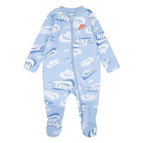 Newborn Baby Boys Nike All-Over Print Footed Coverall