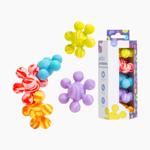Ubbi Joinibbles Silicone Teether Toys (5 Pack) - Multicolor