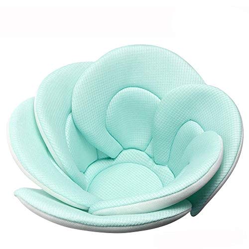 Baby Bath Lotus Baby Sink Bath, COALA HOLA Ultra-Soft 3D Air Mesh Tencel Baby Bathtub Support for Newborns, 6 Petal Flower Baby Bath for Sink - Green