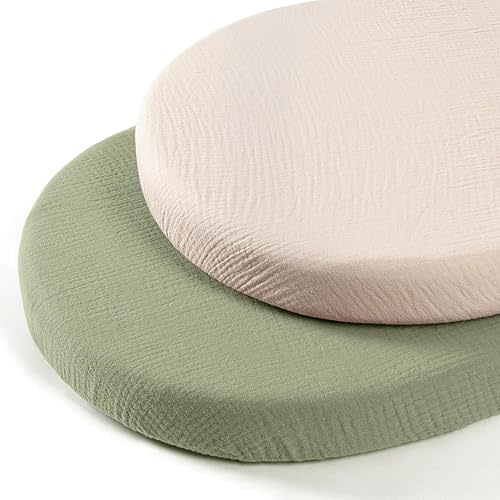 lulumoon Muslin Bassinet Sheets for Baby: Soft & Breathable for Newborn