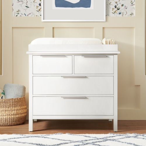 The Newport Small Dresser for Nursery: Natural & White - Nurture&