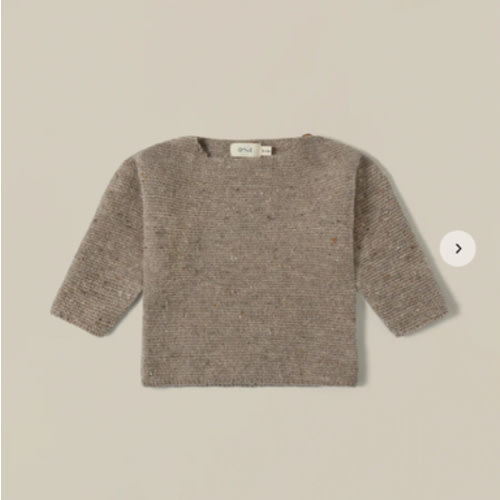 Oatmeal Shoulder Button Wool Jumper | Organic Zoo