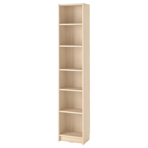 BILLY Bookcase - birch effect 15 3/4x11x79 1/2 "