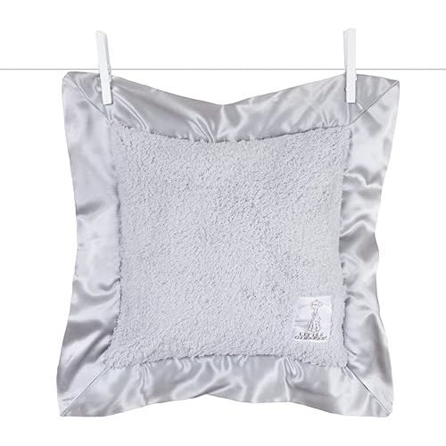 Little Giraffe Chenille Decor Pillow - Ultra-Soft Feather Yarn Knit with Elegant Satin Trim - 14" x 14", Silver