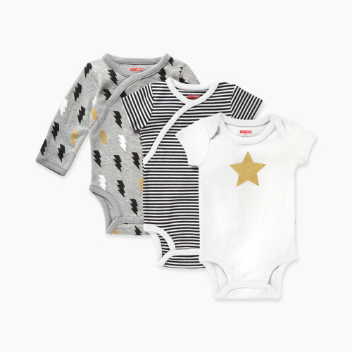 Skip Hop Star-Struck Bodysuits (3 Pack) - Gray, 3 Months