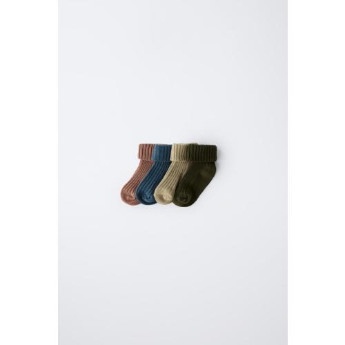 FOUR-PACK OF SOCKS IN A BOX - Greenish | ZARA United States