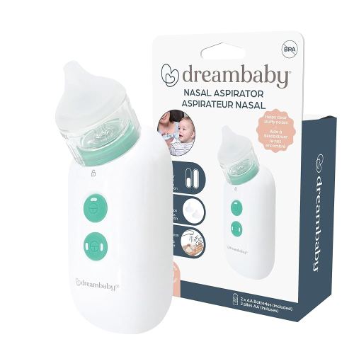 Dreambaby Nasal Aspirator - Mucus Remover, Helps Relieve Baby Nasal Congestion - 2 Suction Levels - Easy to Use & Clean